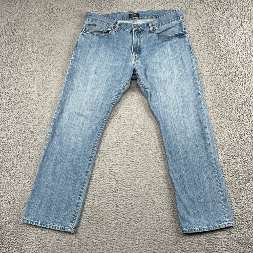 Polo Ralph Lauren Jeans Mens 35x30 Blue Hampton Relaxed Straight Denim Pants